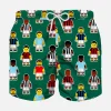 Jungen-Badeshorts mit Fußballspieler-Aufdruck