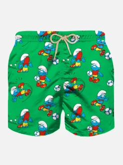 Jungen-Badeshorts mit Fußball-Schlumpf-Aufdruck | DIE SCHLÜMPFE SONDEREDITION