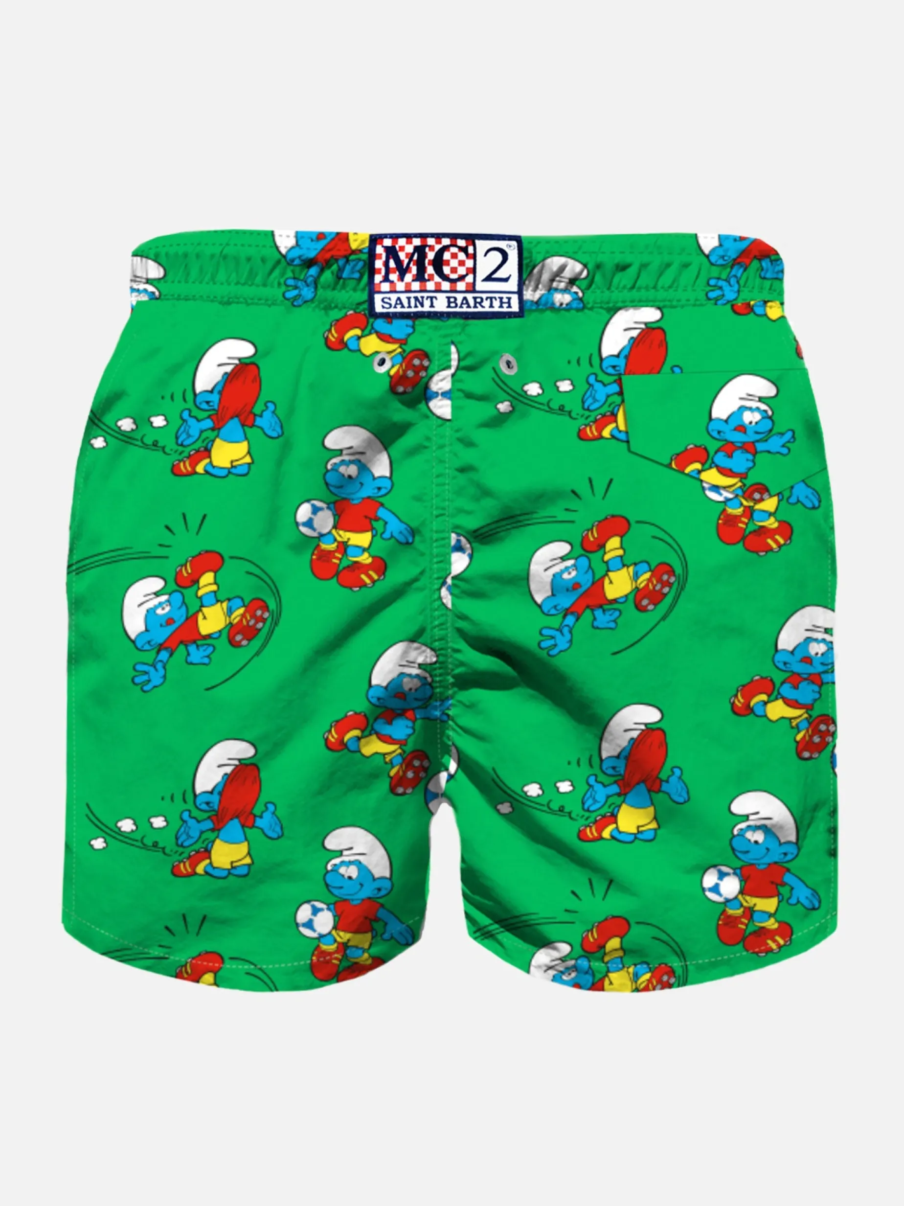 Jungen-Badeshorts mit Fußball-Schlumpf-Aufdruck | DIE SCHLÜMPFE SONDEREDITION