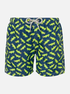 Jungen-Badeshorts mit Krokodildruck