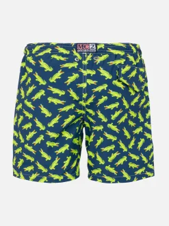 Jungen-Badeshorts mit Krokodildruck
