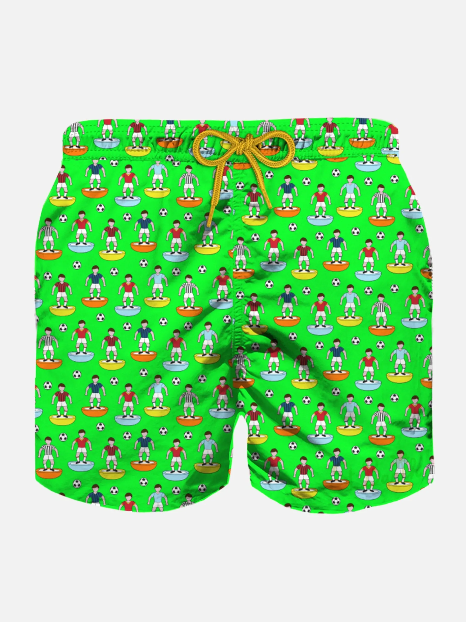 Jungen-Badeshorts mit mehrfarbigen Fußballspielern