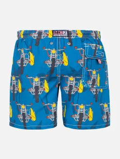 Jungen-Badeshorts mit Motorrad-Print