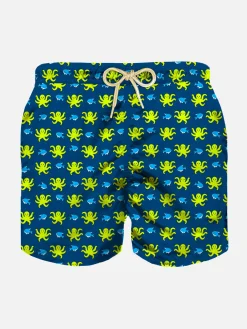 Jungen-Badeshorts mit Oktopus-Print