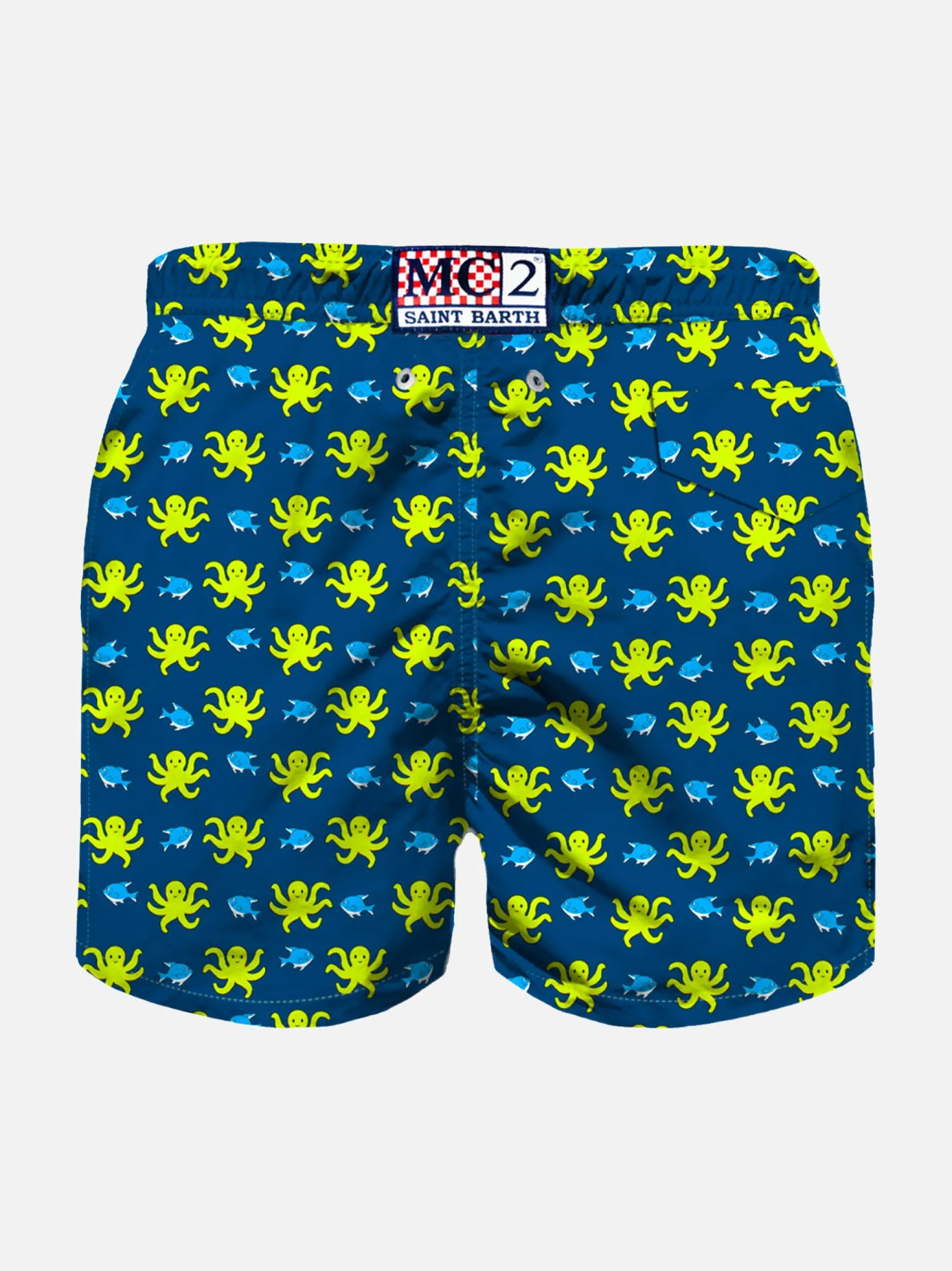 Jungen-Badeshorts mit Oktopus-Print