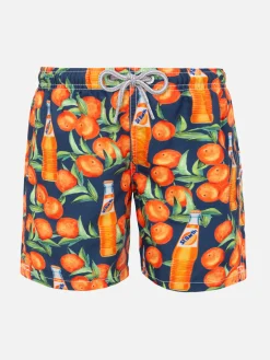 Jungen-Badeshorts mit Orangen-Print