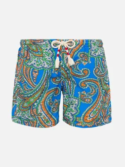 Jungen-Badeshorts mit Paisley-Print
