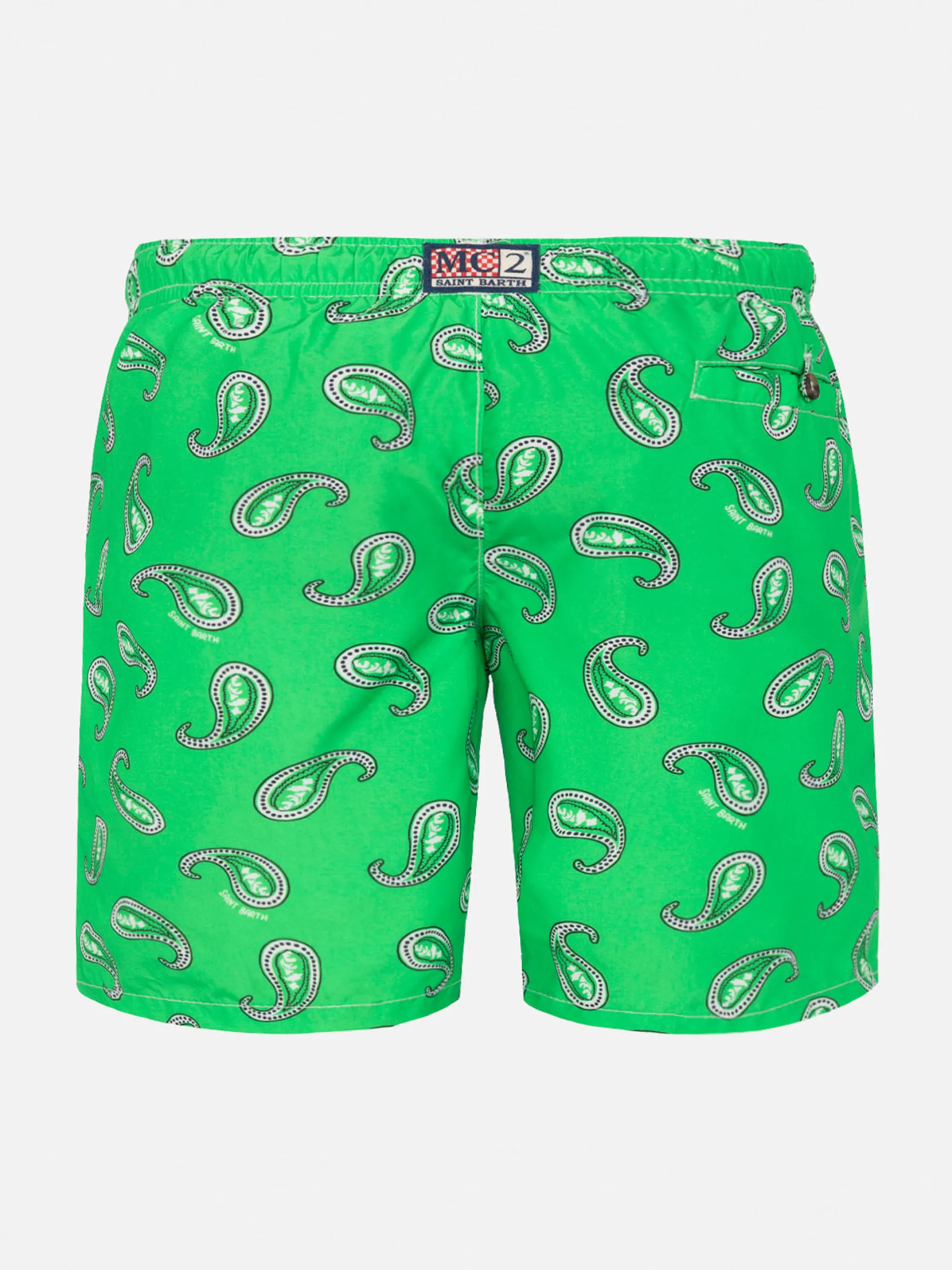 Jungen-Badeshorts mit Paisley-Print