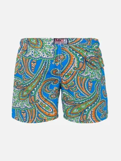 Jungen-Badeshorts mit Paisley-Print