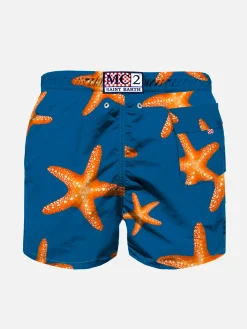 Jungen-Badeshorts mit Seestern-Print