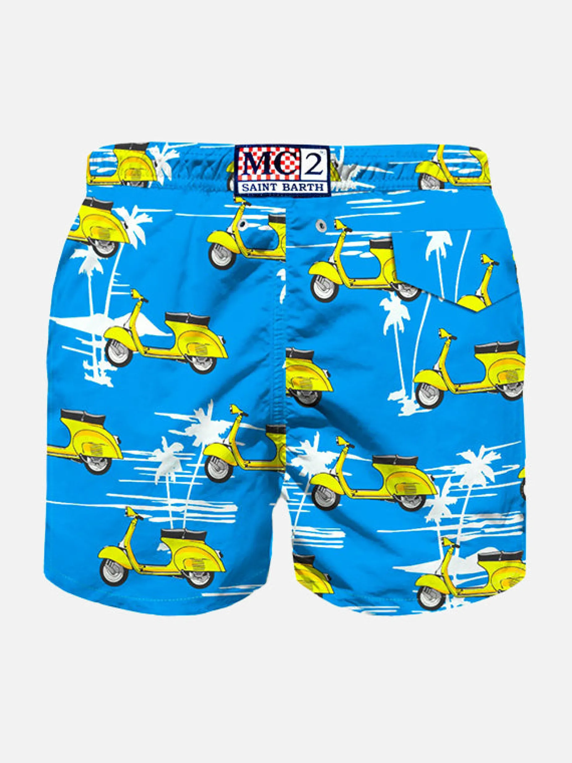 Jungen-Badeshorts mit Vespa- und Palmen-Print | Vespa® Sonderedition