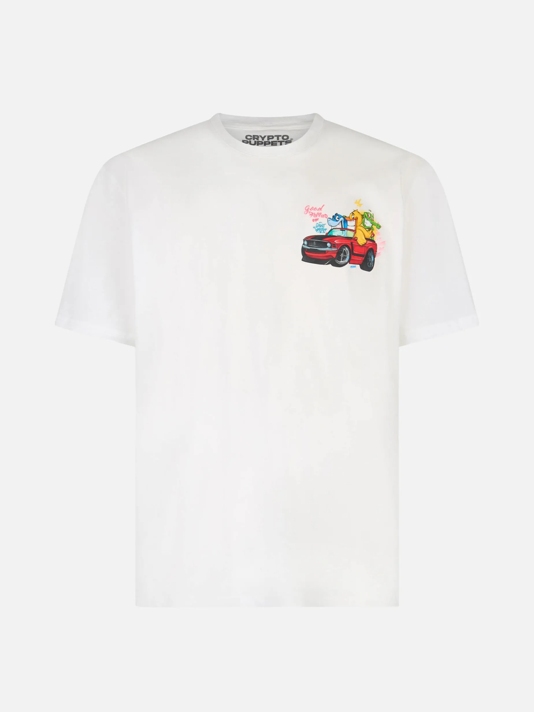Jungen-Baumwoll-T-Shirt mit Cryptopuppets-Crew-Print | CRYPTOPUPPET-SONDERAUSGABE