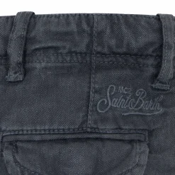 Jungen-Bermuda aus blauem Leinen
