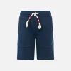Jungen-Bermuda aus marineblauer Baumwolle