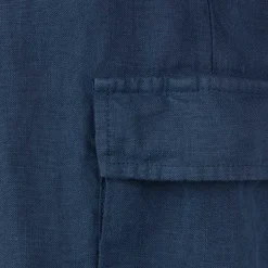 Jungen-Bermudashorts aus marineblauem Leinen