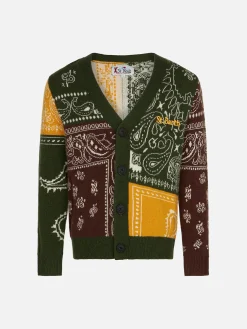 Jungen-Cardigan mit Bandana-Print