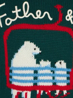 Jungenpullover mit Bärenstickerei