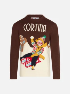 Jungenpullover mit Cortina-Postkartendruck