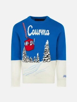 Jungenpullover mit Courmayeur-Jacquard-Print