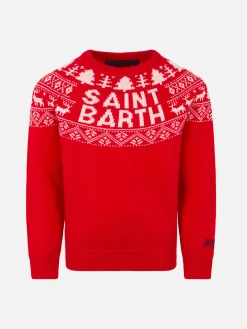 Jungenpullover mit norwegischem Aufdruck von Saint Barth