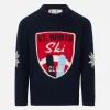 Jungenpullover mit Rundhalsausschnitt und St. Barth Ski Club-Aufdruck