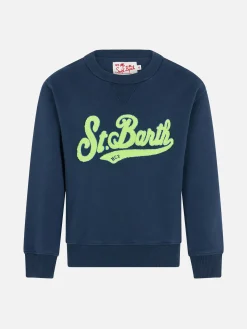 Jungen-Sweatshirt aus Baumwolle mit Frottee-Patch von St. Barth