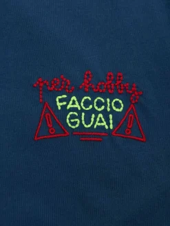 Jungen-T-Shirt aus Baumwolljersey Portofino Jr mit Per Hobby Faccio Guai-Stickerei | INSULTI LUMINOSI SONDEREDITION