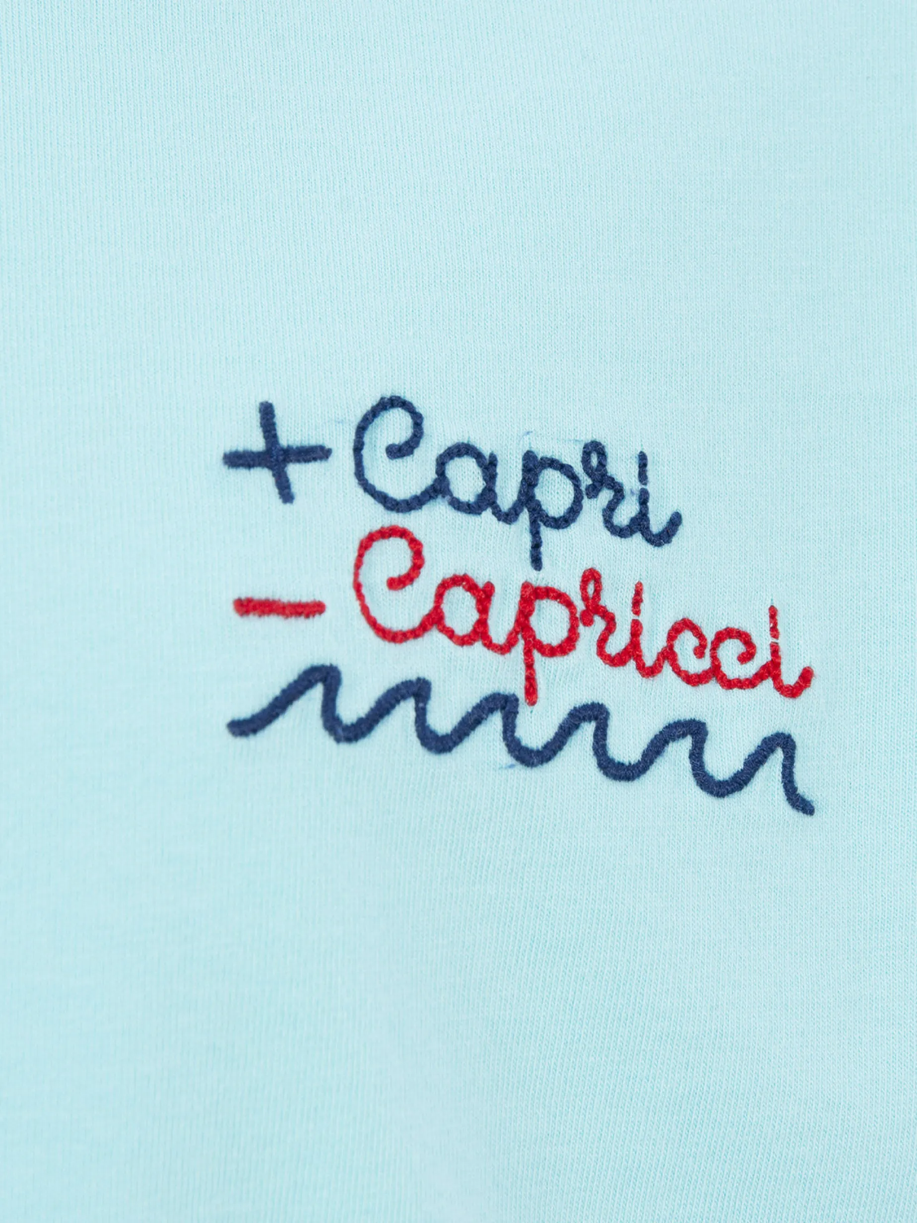 Jungen-T-Shirt aus Baumwolljersey Portofino Jr mit + Capri - Capricci-Stickerei | INSULTI LUMINOSI SONDEREDITION