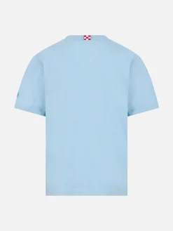 Jungen-T-Shirt aus Baumwolljersey Portofino Jr mit Stai calmo lo dici al mare-Stickerei