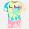 Jungen-T-Shirt mit Batikdruck und Sun Barth-Stickerei