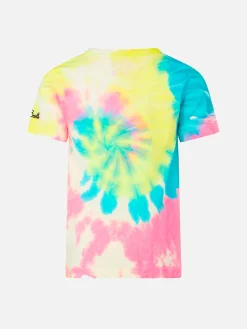 Jungen-T-Shirt mit Batikdruck und Sun Barth-Stickerei