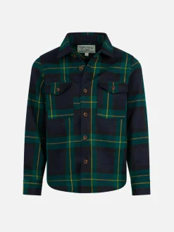 Jungen-Wollhemd mit Tartan-Print