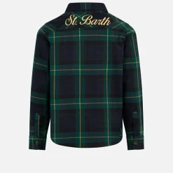 Jungen-Wollhemd mit Tartan-Print