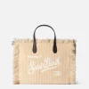 Kamelfarbene Colette-Handtasche aus Cord mit Logo-Stickerei