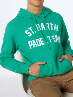 Kapuzenpullover aus Baumwolle mit St. Barth Padel Team-Aufdruck