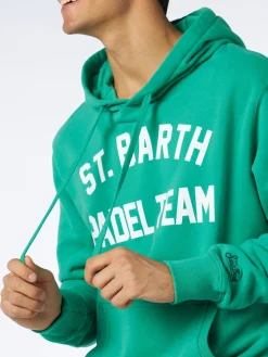 Kapuzenpullover aus Baumwolle mit St. Barth Padel Team-Aufdruck