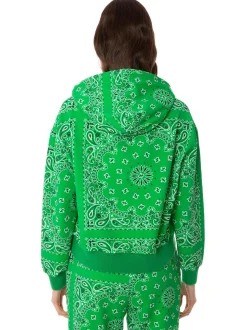 Kapuzenpullover aus Baumwolle mit Bandana-Print