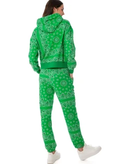 Kapuzenpullover aus Baumwolle mit Bandana-Print