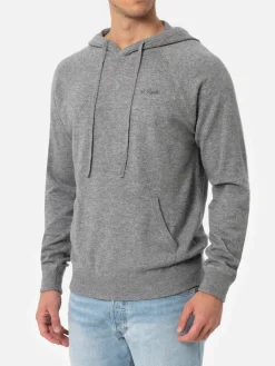 Kapuzenpullover aus graumeliertem Kaschmir-Mix für Herren Willbur