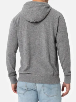 Kapuzenpullover aus graumeliertem Kaschmir-Mix für Herren Willbur