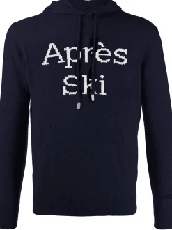 Kapuzenpullover für Herren mit Après-Ski-Stickerei