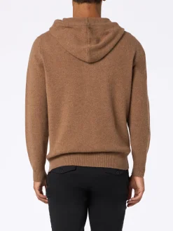 Kapuzenpullover Notting aus Lambswool in Kamel für Herren