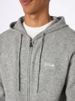 Kapuzenpullover Notting aus graumelierter Lambswool für Herren