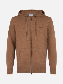 Kapuzenpullover Notting aus Lambswool in Kamel für Herren
