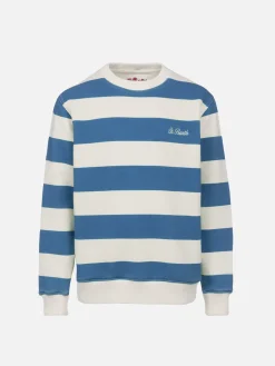 Kid-Streifensweatshirt Bobby mit St. Barth-Stickerei