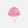 Kinderhaube rot | Hergestellt aus Liberty-Stoff