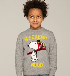 Kinderpullover mit Snoopy Weekend Mood-Print | Peanuts™ Sonderausgabe