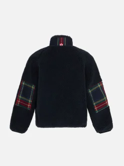 Kinder-Sherpa-Jacke mit Tasche und St. Barth-Stickerei