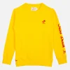 Kinder-Sweatshirt aus gelber Baumwolle mit Stickerei