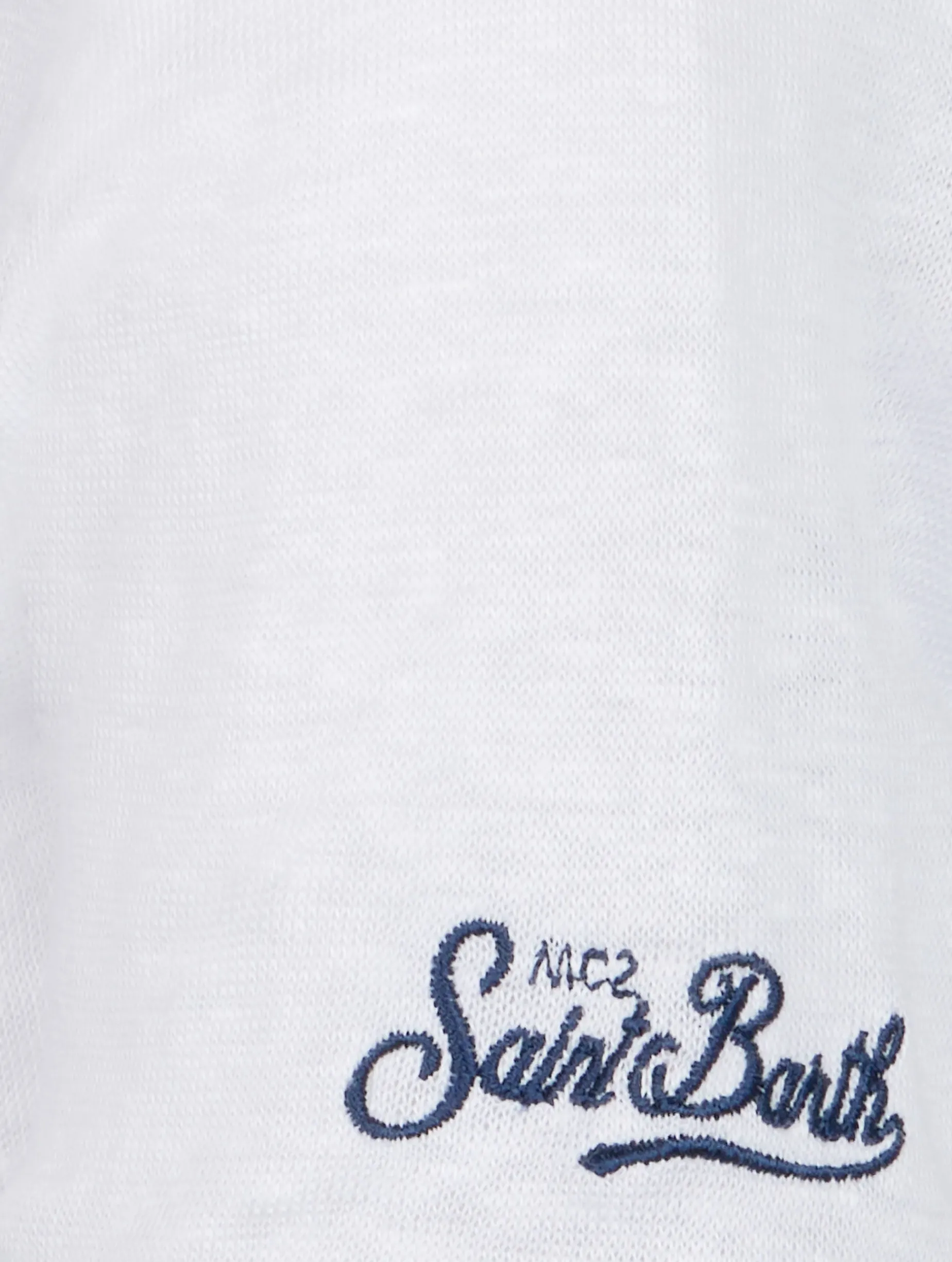 Kinder-T-Shirt Alex aus cremefarbenem Leinenjersey